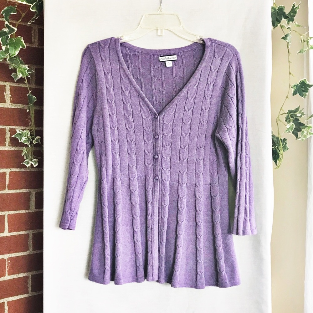 Croft & Barrow | Cable Knit Babydoll Sweater